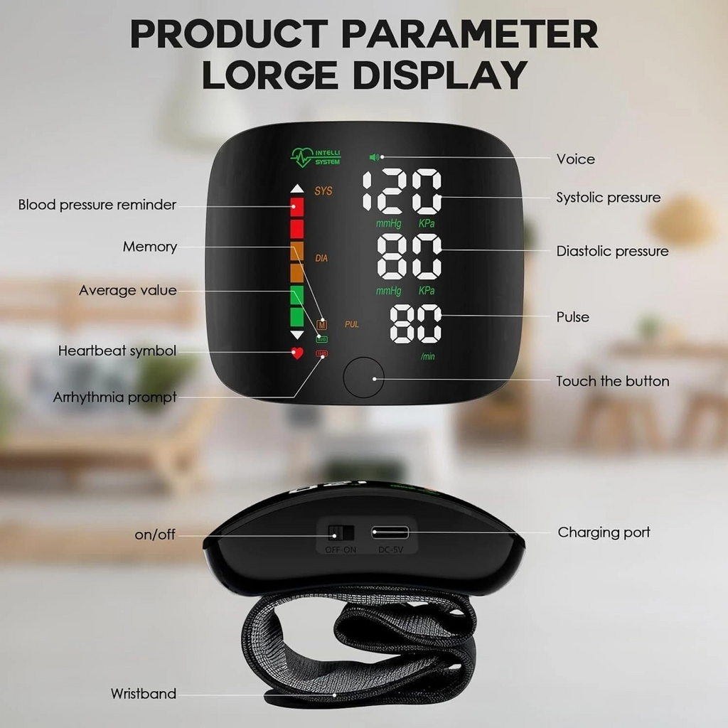 Automatic Wrist Blood Pressure Monitor Health & Beauty