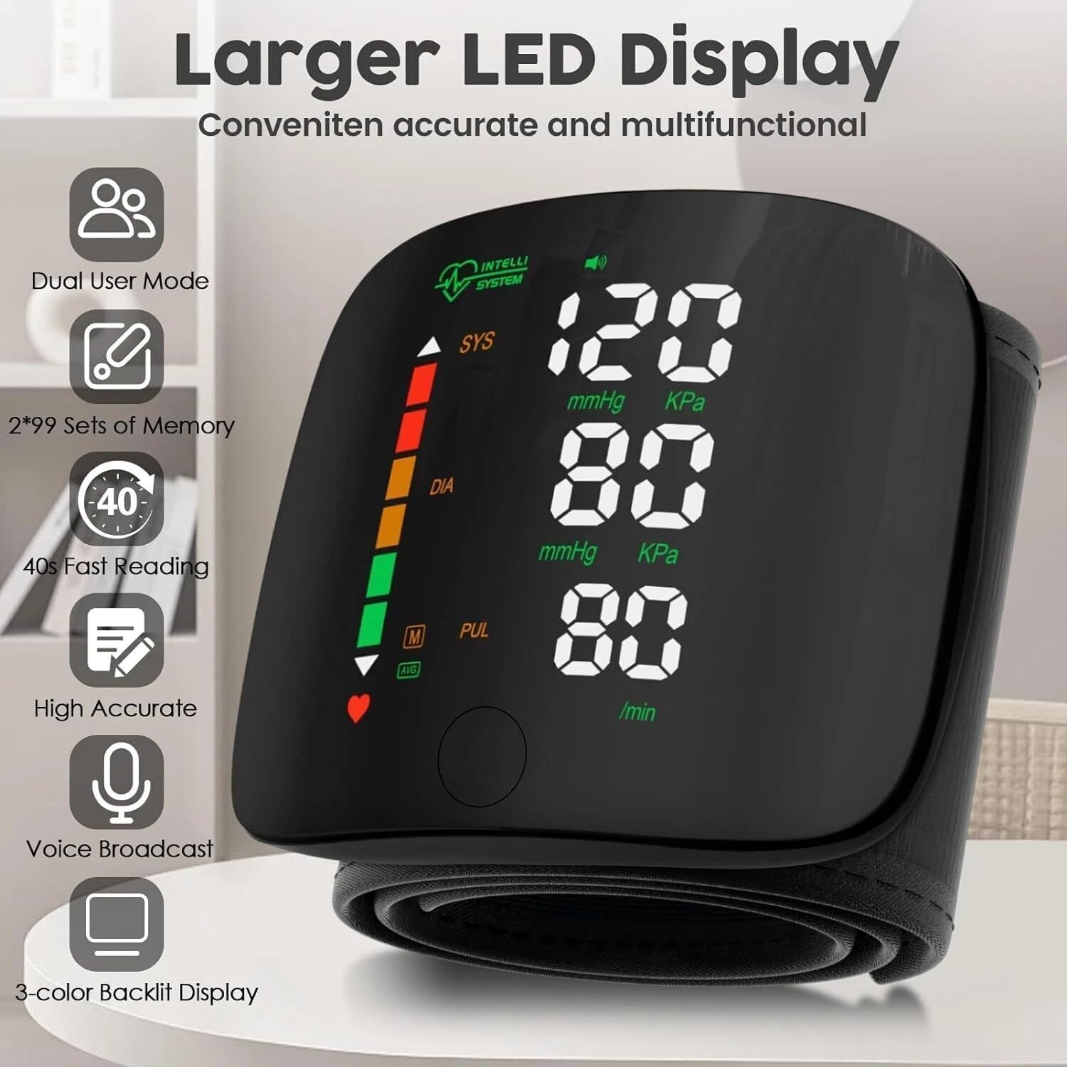Automatic Wrist Blood Pressure Monitor Health & Beauty