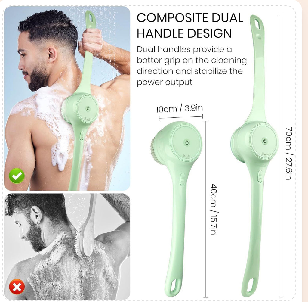 Electric Body Brush for Back and Shower Scrubber