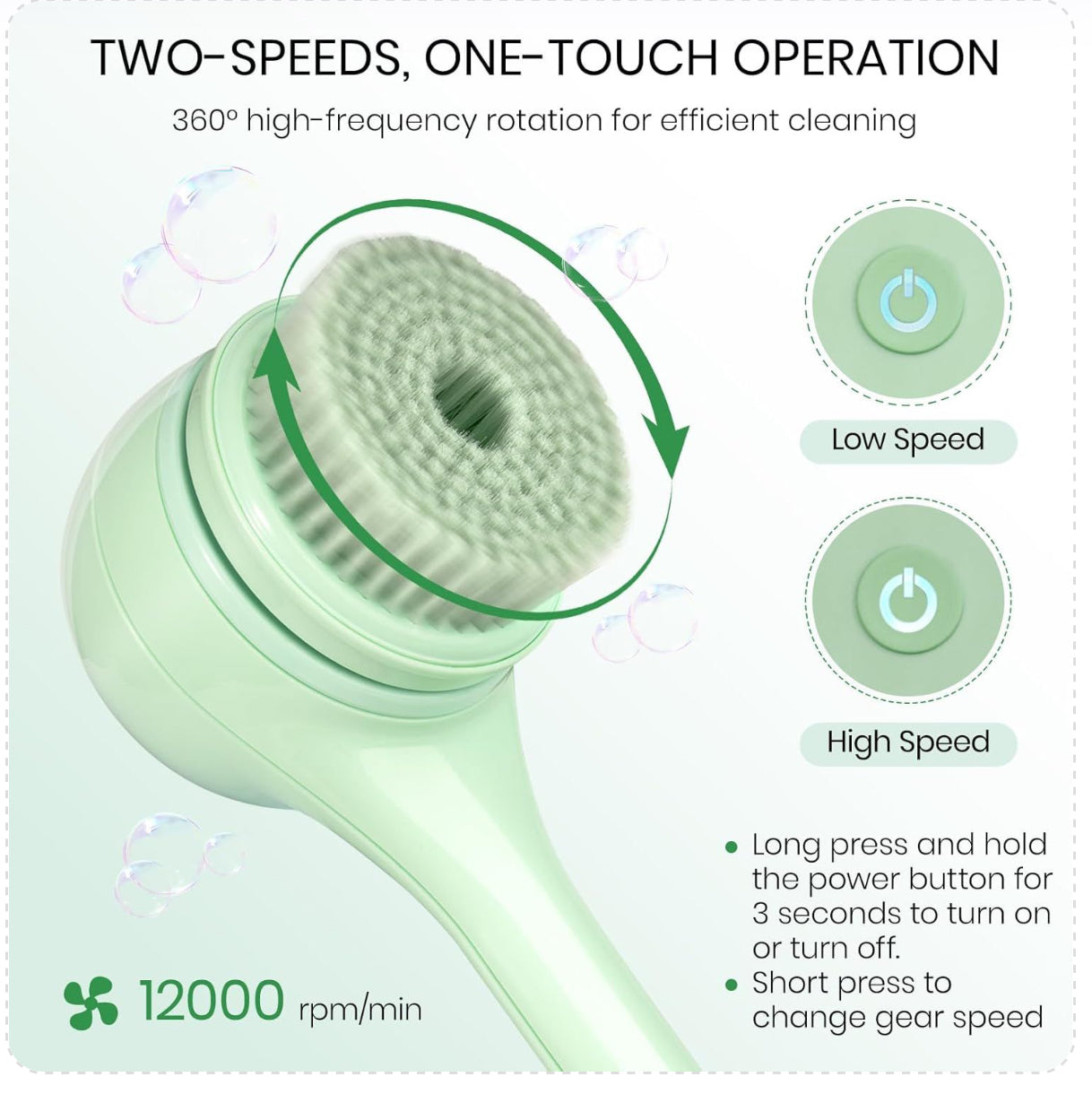 Electric Body Brush for Back and Shower Scrubber